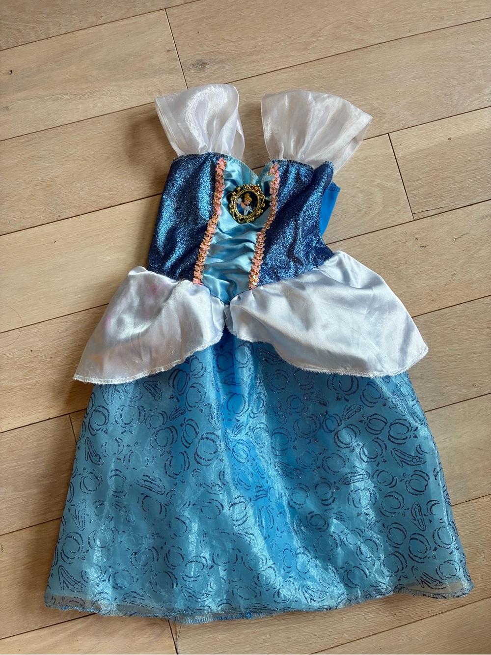Disney Cinderella Blue Princess Costume Dress for Kids EUC Size Small